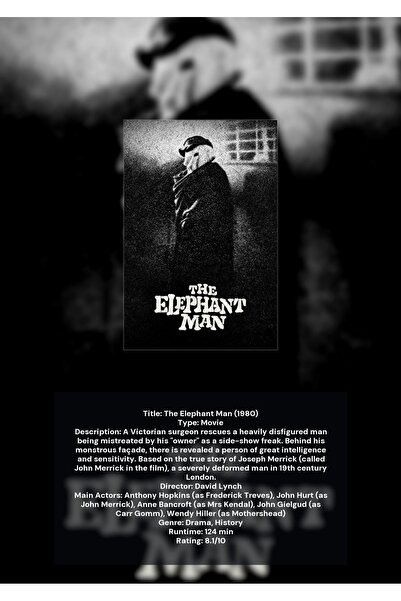 OEM Ινφορματική Αφίσα Ο Άνθρωπος-Ελέφαντας, Κλασική Κινηματογραφία, Χαρτόνι 2...