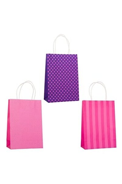 CBD CORAL BEST DEALS Sacosa din Hartie Dungi Buline pentru Cadou 20x10x29cm -...