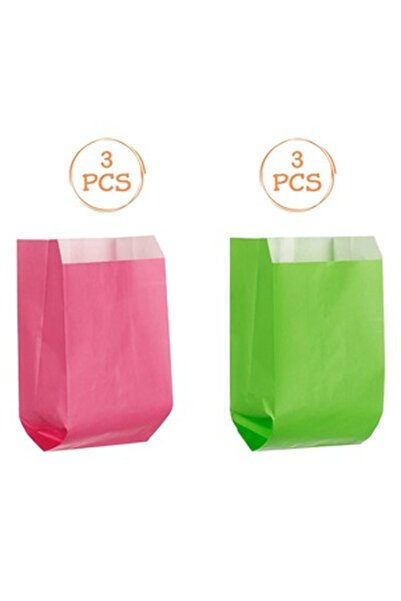CBD CORAL BEST DEALS Set Pungi pentru Cadouri din Hartie Fucsia Verde Lime 12...