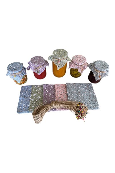 AdaEsintisi 50 Pieces of Mixed Soft Floral Colorful Jar Cover Fabric (Cover) ...