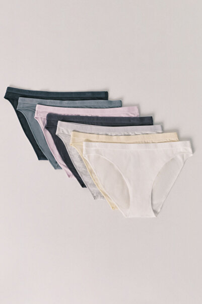 Women'secret Pack 7 classic cotton soft logo panties