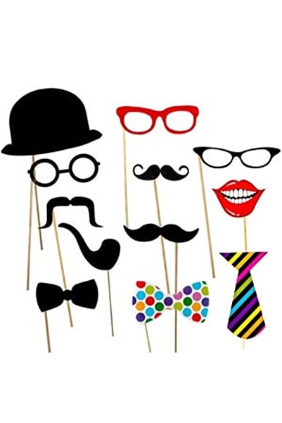 CBD CORAL BEST DEALS Accesorii Deghizare Photo Props Ochelari Mustata - 12buc