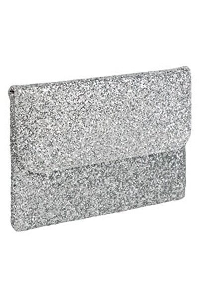 CBD CORAL BEST DEALS Poseta cu Glitter Argintiu 22.5x16cm, Poliester