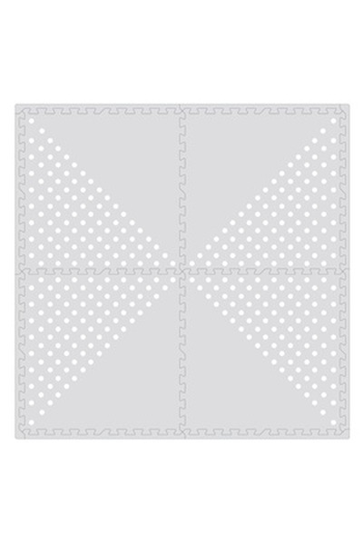 CBD CORAL BEST DEALS Covoras - Puzzle Modular Gri cu Dots Albe 61.5x61.5x0.9c...