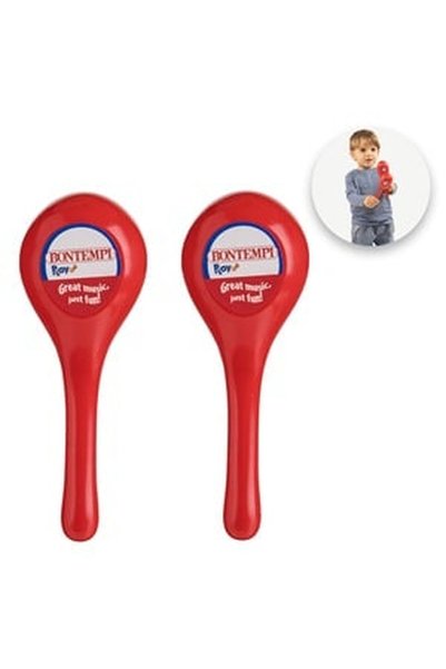 CBD CORAL BEST DEALS Set Maracas Rosii 16cm - 2 buc., 16x5x30cm, Plastic