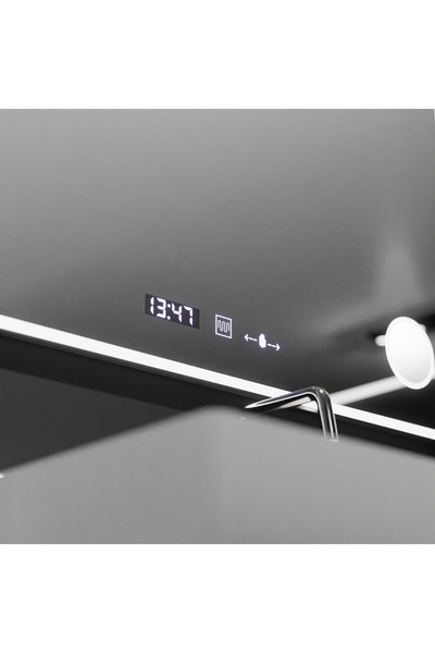 Alista Home Oglindă LED Dreptunghiulară 100x60 Aura Riflesso Puro MotionGlow Marcello, Sistem anti-aburire, Ceas, Reglabilă
