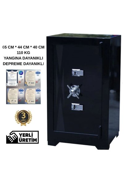 DAF 65 cm Çelik Para Kasası Çift Kademeli Kilit 110 Kg