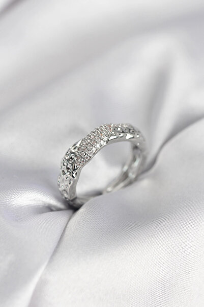 Livenda Silver Color Women's Ring with Zircon Stone Tj-Byk3988