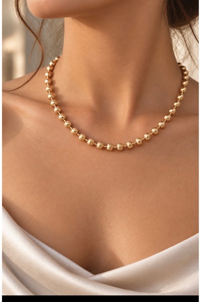 Gold Dorika Top Zincir Kolye