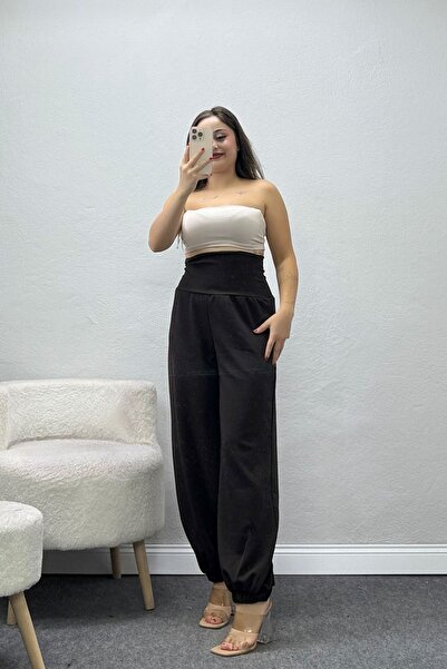 BELENDİR Women's Zra Crepe Corsage Trousers Brown