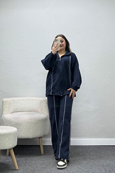 BELENDİR Women's 2 Threaded Track Suit Set Navy Blue