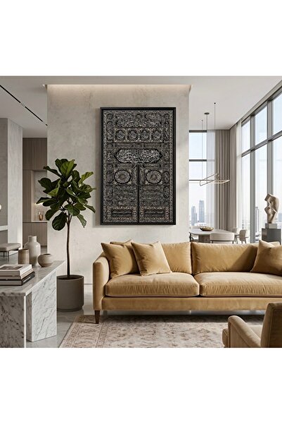 BİEV Modern Çerçeveli Epoksi İthal Kabe Kapısı Tablo 115x75 cm
