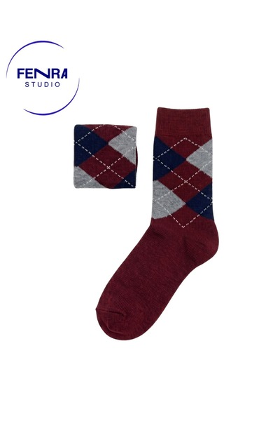 FENRA STUDIO Women's Winter Thermal Wool Warm Lambswool Burgundy Navy Blue Gr...