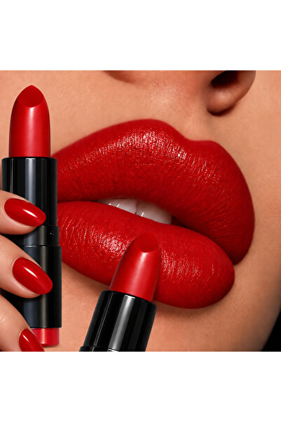 max elegance روج أحمر رقم 314 بلمسة لامعة يمنح الشفاه لونًا غنيًا وجذابًا يبر...
