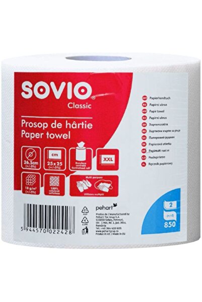 Sovio Rola prosop hartie 2 straturi 850 foi derulare centrala Classic