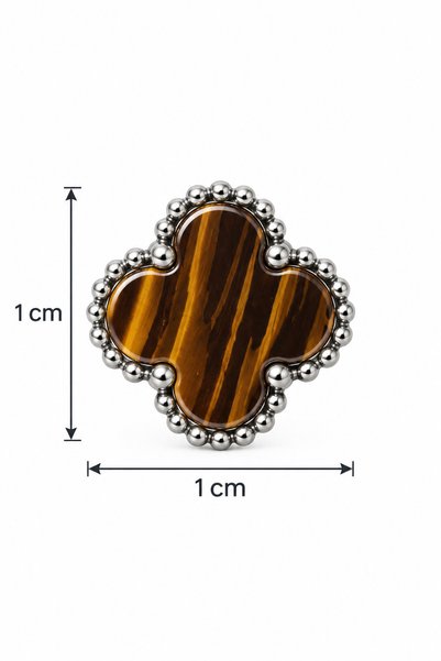 Stelle Jewelry Stainless Steel Four-Leaf Clover Earrings – 1 cm Stud Earrings