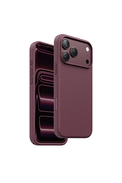 KeepHone iPhone 17 Pro / 18 Pro Uyumlu Kılıf Lycucci Deri Magsafe Manyetik Ka...