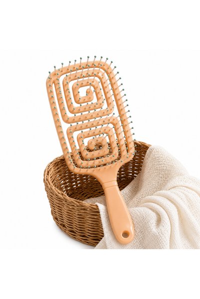 Home By SS Coil-Shaped Ventilated Detangling Hair Brush with Flexible Bristles