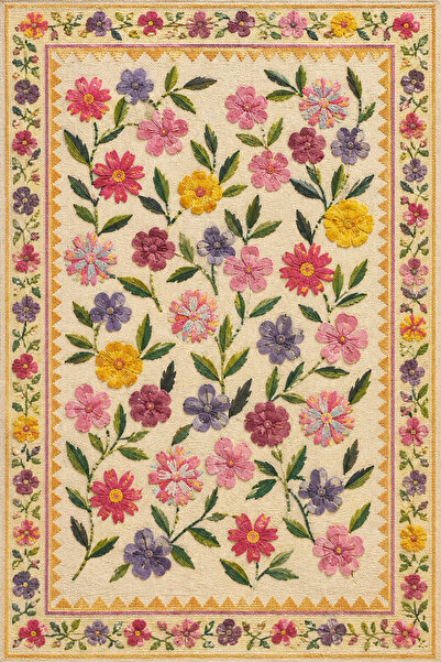 Rugs Modern Halı AURA Özel Tasarım Bej, Turuncu ve Kırmızı İnce Dokuma Salon ...