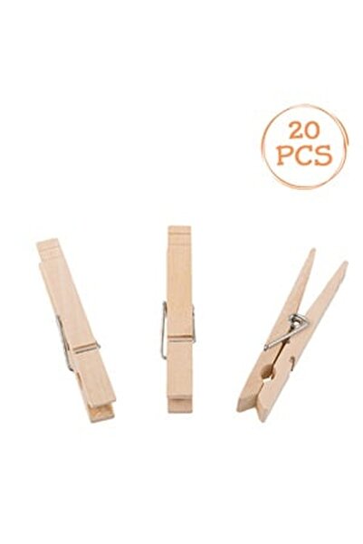 CBD CORAL BEST DEALS Carlige din Lemn pentru Rufe 8.5cm - 20buc, 1x8.5 cm