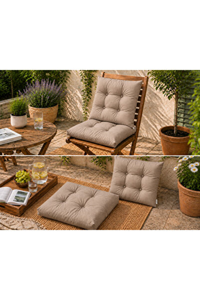 Yuvina 50x50 cm Kapitone Sandalye Minderi – Kare Oturma Minderi – Ev, Balkon,...