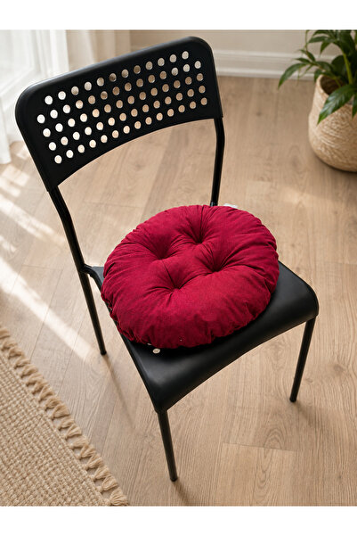 Yuvina 4'lü Yuvarlak Sandalye Minderi 40 cm – Yumuşak Dolgulu, Makinede Yıkan...