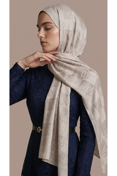 Levidor Lvd Printed Naia Jacquard Shawl (60% Naia 40% Cotton)