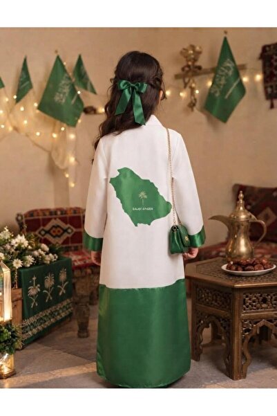 Genaric عباية اليوم الوطني السعودي بناتي