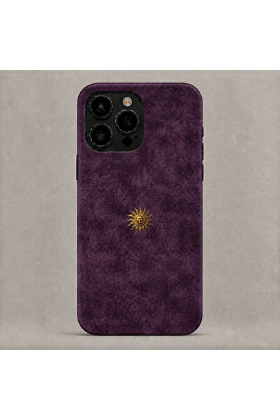Mobildizayn iPhone 15 Uyumlu Desenli Mor Lansman Telefon Kılıfı K266