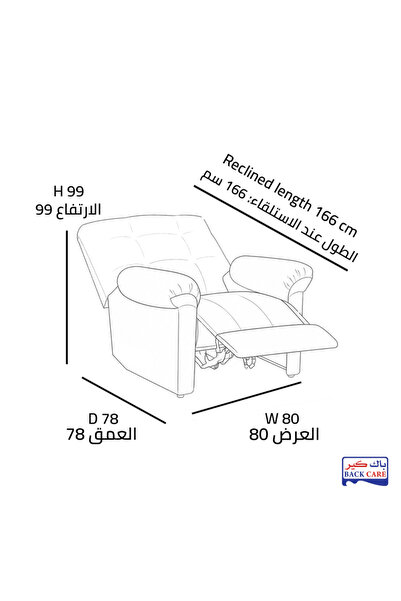 BACK CARE Fixed Base Recliner Chair, Velvet, Footrest, Blue, ND-1-S