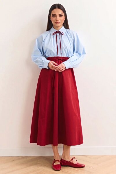 Gabardin Kloş Etek