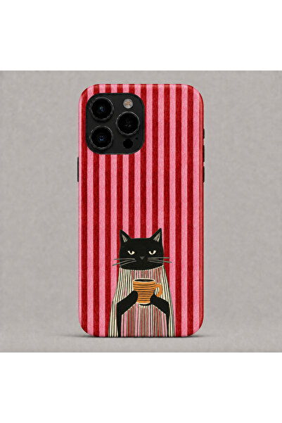 Mobildizayn iPhone 13/14 Uyumlu Desenli Kırmızı Lansman Telefon Kılıfı K262