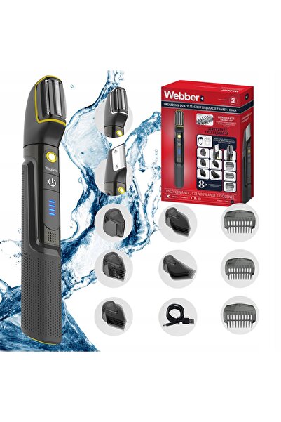 WEBBER BG-600 Trimmer bărbătesc 8-în-1 pentru păr, barbă și corp – Utilizare ...