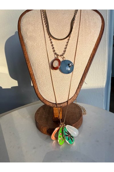 My Joyas Design Zr Model Mine Tip Charm 3-Piece Necklace Set (50-70-90)