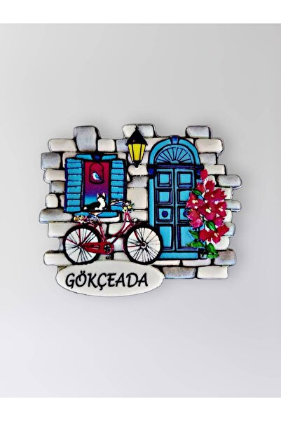 Mundy GÖKÇEADA Kabartmalı Magnet 7x6,5 cm Şehir Magneti Dekoratif Hediyelik B...