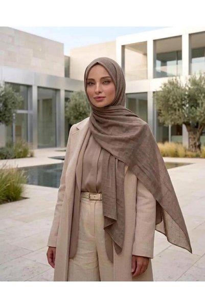 Vera Rami şal düz renk