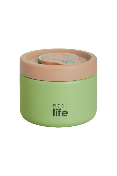 Ecolife Στρογγυλό Θερμός Φαγητού 650ml |   Πράσινο