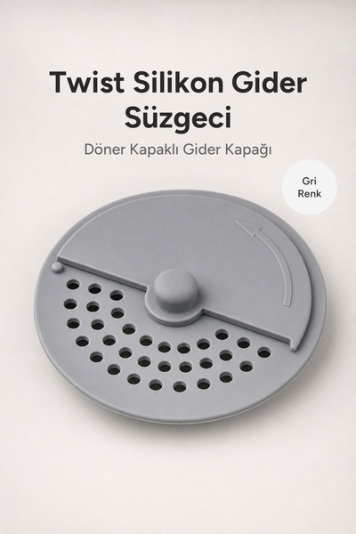 Monteor Twist Silicone Drain Strainer with Swivel Cap, Odor and Pest Blocker,...