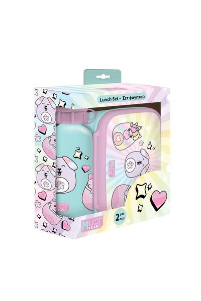 Must Team Σετ Φαγητού Squishcuties Κουτί Φαγητού 800ml - Μπουκάλι Αλουμινίου ...