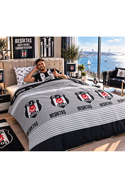 Beşiktaş Lisanslı Bandrollü Tek Kişilik Nevresim Seti (1 adet Nevresim 1 adet...