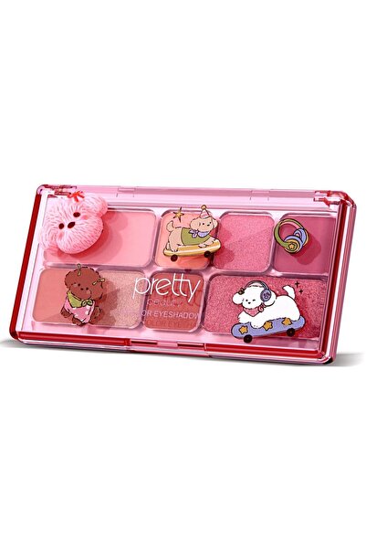 Pretty Beauty 8 Renkli Sevimli Tasarımlı Profesyonel Göz Farı Paleti – Simli ...