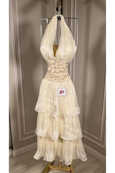 Boutique 219 Elegant Evening Dress Crinkle Gown