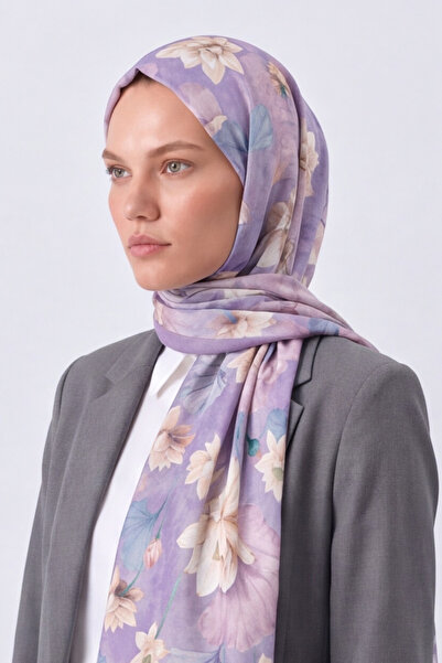 BONASERA EŞARP Women's French Silk Luxury Shawl Printed Cotton