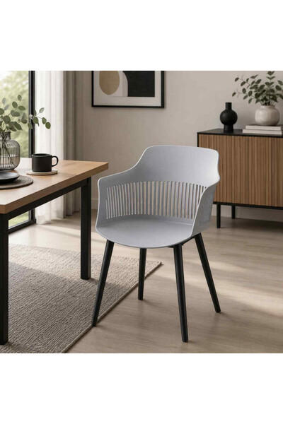 Palma homez Gray Velvet Chair 86X49X43 cm - Velvet Dining Chair