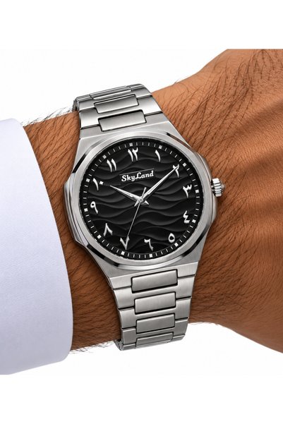 Generic Brand ساعة سكاي لاند – بلاك ويف LOOSTER TIME