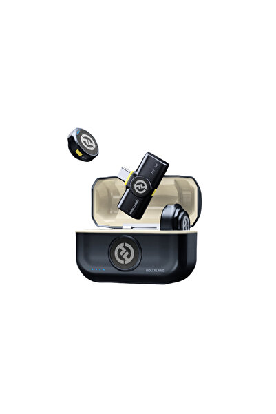 HollyLand هولي لاند مايك لاسلكي احترافي ثنائي LARK M2 USB-C مع علبة شحن وعزل ...