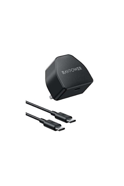 RavPower Raf Power 40W Fast Wall Charger 60W Usb-C to Usb-C Cable 1m Pd and G...