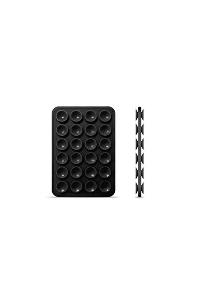 Drip Black Double Suction Cup Silicone Mobile Phone Holder, Secure Attachment...