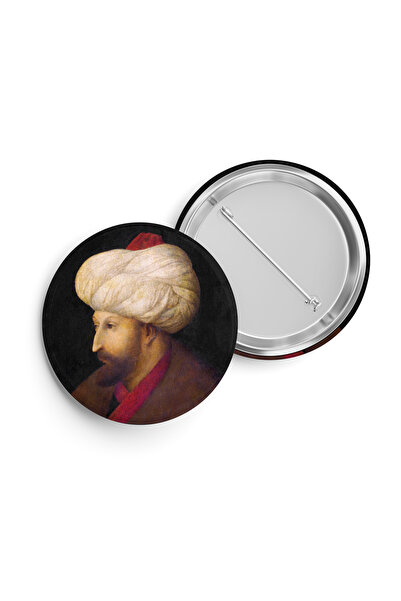 riyaz Fatih Sultan Mehmed Han | İğneli Buton Rozet (4,40 cm)