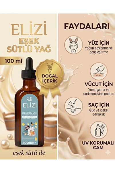 Elizi Eşek Sütlü Bakım Yağı Doğal İçerik